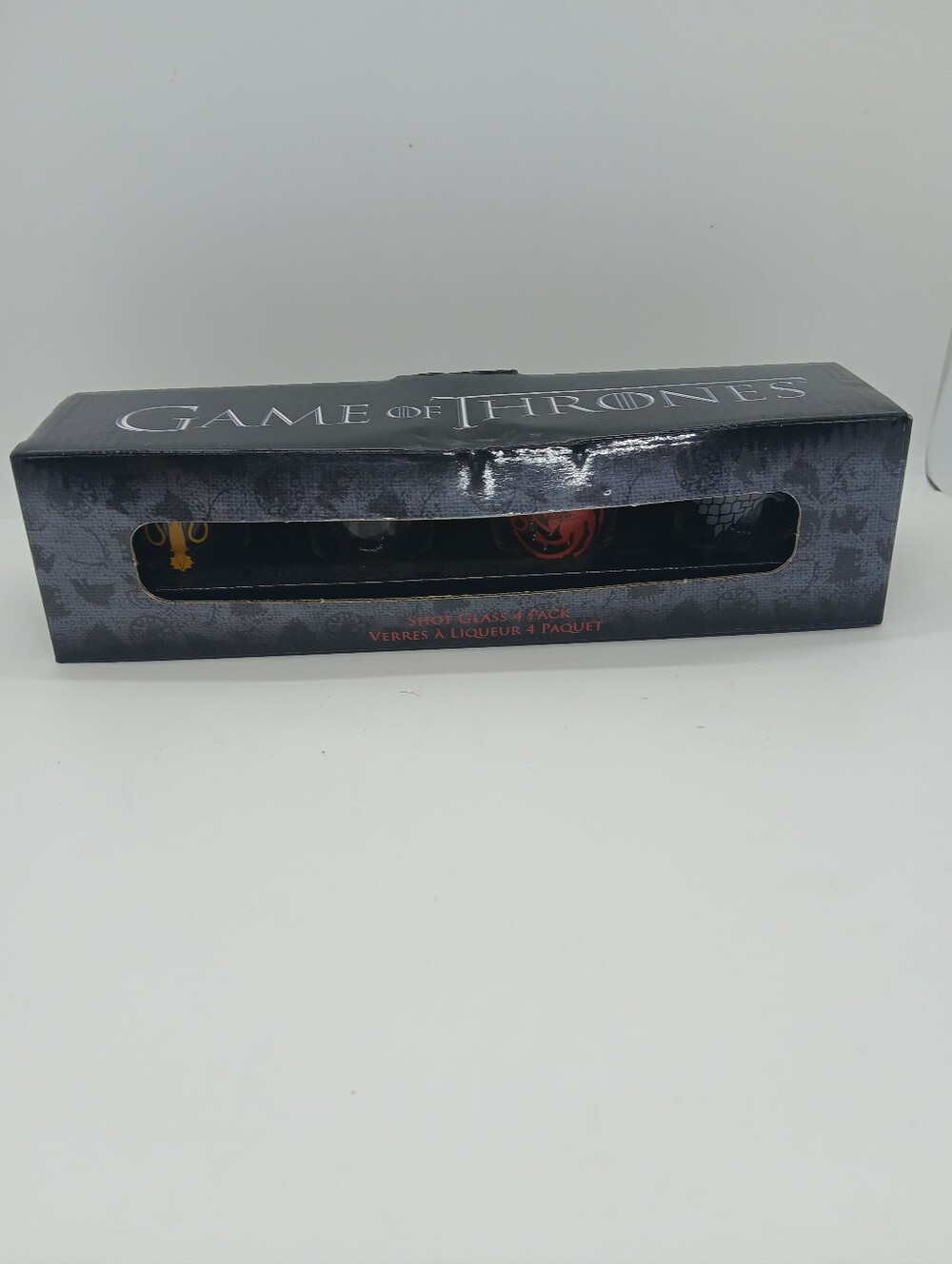Game of Thrones House Sigils Shot Glass Set NIB Stark Targaryen Lannister